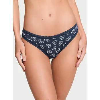 Kalhotky Victoria's Secret dámské kalhotky s krajkou Lace Bikini modré XS