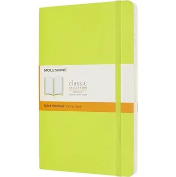 Blok Zápisník Moleskine - měkké desky, L, linkovaný - limetka