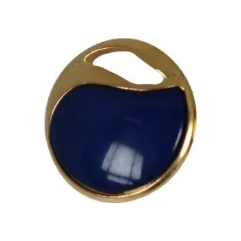 Knoflík Knoflík dámský DILL 330306 MODRÝ/ZLATÝ KOVOVÝ - Modrá, 15mm