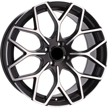Alu kolo Alu kola Racing Line B1449, 18x7 4x100 ET30, černá matná + leštění