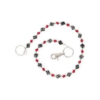 Dámské kalhoty Řetěz na kalhoty s černými a červenými kostkami