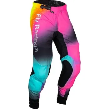 Moto kalhoty kalhoty LITE LE LEGACY, FLY RACING (růžová/modrá, hi-vis, vel. 36)