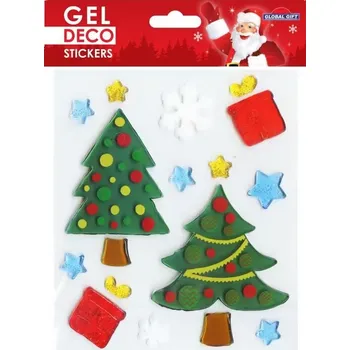 Party dekorace Dekorace okenní GelDeco 310595 Christmas Trees