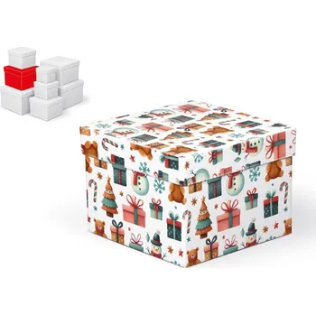 Dárková krabička MFP krabice dárková vánoční C-V009-E 16x16x12cm 5371164