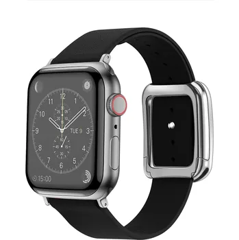 Příslušenství k chytrým hodinkám Kožený řemínek s moderní magnetickou přezkou pro Apple Watch 38/40/41/42mm Barva: Černá