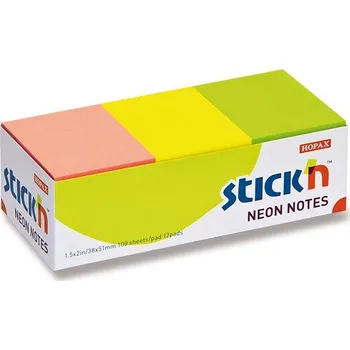 Blok Samolepicí bločky Hopax Stick’n Notes - 38 x 51 mm, neonové