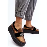 Dámské polobotky 2697 model 188500 Černo-bronzová - Laura Messi černá s hnědou 40