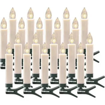 led svíčka decoDoma Bezdrátové LED svíčky na stromeček sada 20 ks