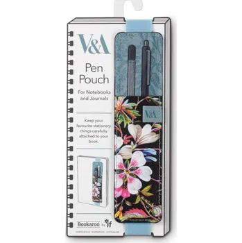 Blok Bookaroo V&A Pouzdro na pera na zápisník - Kilburn Black Flora