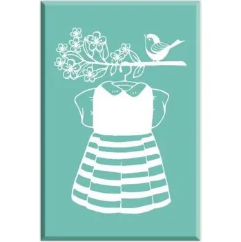 Dětské razítko Dřevěné razítko Aladine velikost D - dívčí šaty