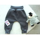 AMÁLKA Rostoucí fleece kalhoty s náplety, tmavě šedé Velikost: 80
