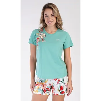 Pánské pyžamo Dámské pyžamo šortky Sofie červená S