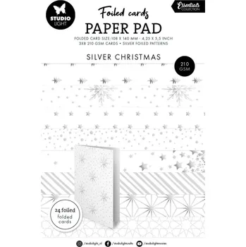 Studio Light Základy na vánoční přání Studio Light, A6, 24 l. - stříbrné