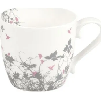 Hrnek s růžovými ptáčky