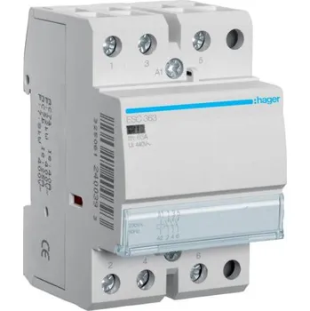 Stykač Hager ESC363 Stykač 63A, 3S, 230V AC