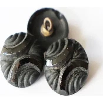 Knoflík 19032 knoflik 1124/8 černý - Černá, 18mm