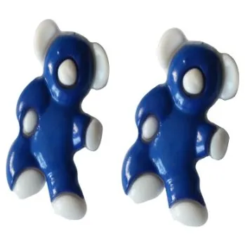 Knoflík Knoflík 231006 medvídek modrý - dětský - Modrá, 18 mm