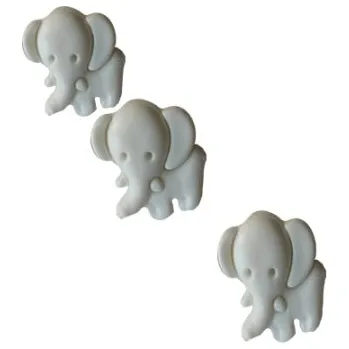 Knoflík Knoflík 230900 slon bílý - dětský - Bílá, 20mm