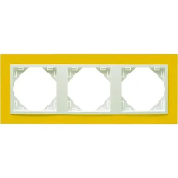 ELKO EP 90930 TRG žlutá / ledová 3-rámeček žlutá, mezirámeček ledová
