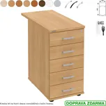 K 35 C P 80 Hobis - Kontejner přístavný ke stolu 5 zásuvek hl. 80 cm