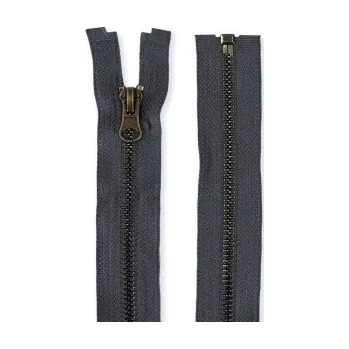 Zip zip st.mosaz STŘ.ŠEDÁ 65cm No5 - Stř.šedá, 65cm