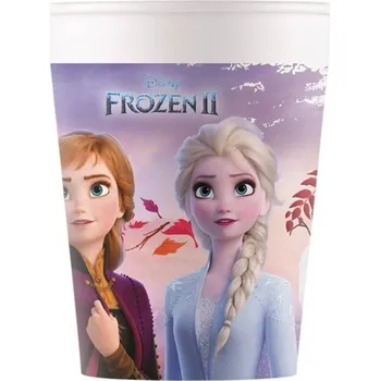 Party dekorace Kelímky papírové kompostovatelné Frozen 2 200ml 8ks