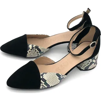 Dámské lodičky Dámské kožené lodičky 8002 WONDERS multicolor Barva: černá, Velikost: 38