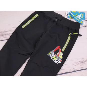 Tepláky Kugo HT0639 černé bagr žlutooranžový velikost oblečení - děti: 98