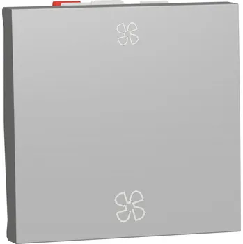 vypínač Schneider Electric NU320330VMC Unica - Přepínač střídavý pro ventilátor, Aluminium