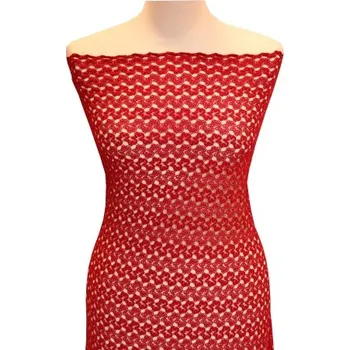 Metráž - Krajka Pes ČERVENÁ š.150 cm N5080 - Červená, 150 cm