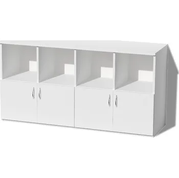 Šatní skříň Nabytekmorava Policová skříň s dvířky Alfa 162 barva lamina: bílá