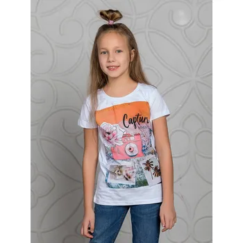 Dívčí tričko Dívčí tričko Capture Moments - bílá 152