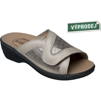 Dámské pantofle Dámská otevřená obuv PD/25 BÉŽOVÁ 37