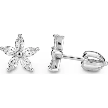 Náušnice Náušnice z bílého zlata se zirkony - větší