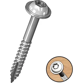 Vrut Milescraft | PocketScrews - vruty pro kapsové spoje Délka: 32 mm, závit: jemný (fine), Obsah balení: 100 ks