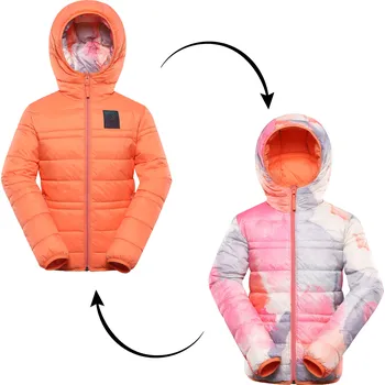 Dívčí bunda ALPINE PRO - DOUWO DĚTSKÁ OBOUSTRANNÁ BUNDA HI-THERM KJCD336312PC164-170