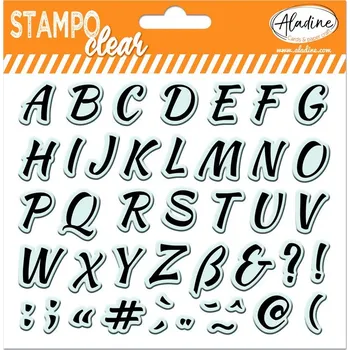 Dětské razítko Gelová razítka Aladine Stampo Clear, 42 ks - Abeceda