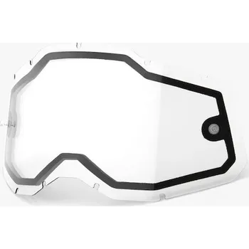 Motocyklové brýle plexi Racecraft 2/Accuri 2/Strata 2, 100% - USA (dvojité čiré, Anti-fog)