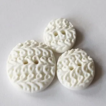 Knoflík knoflik bílý 5882/36/1 - Bílá, 15mm