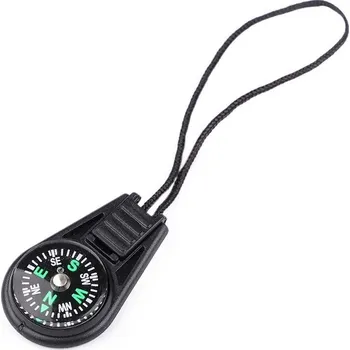 Přívěsek na batoh / klíče s kompasem - černá