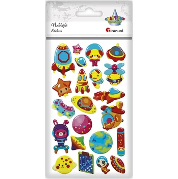 samolepka ST425, Vypouklé samolepky, PES VE VESMÍRU, rozměr archu 16x9,5cm