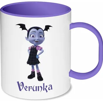 Gravírování Plastový fotohrnek s fialovým vnitřkem a uchem