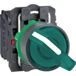 Schneider Electric XB5AK123M5 Ovládač otočný prosvětlený s LED, 1 Z + 1 V, 230...240V - zelený