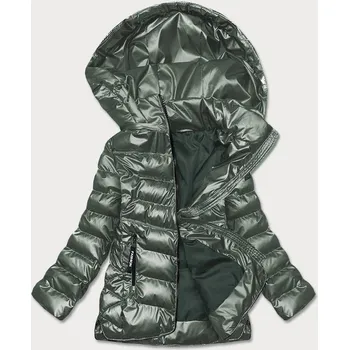 Dámská bunda Zelená prošívaná bunda pro přechodné období (BR9790-10) odstíny zelené 48