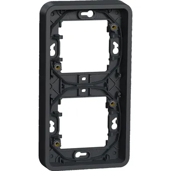 vypínač Schneider Electric MUR34151 Mureva Styl - Rámeček IP55 pro zapuštěnou montáž 2 násobný vertikální, Antracit