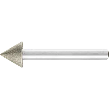 Brusný kotouč Pferd 36476146 | Diamantové špičaté kuželové brusné tělísko s galvanickým pojivem SK DSK 15,0-60°/6, D 126