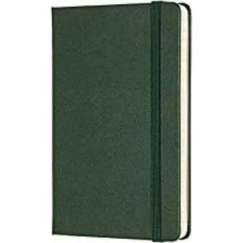 Blok Zápisník Moleskine - tvrdé desky, S, linkovaný - tm. zelený