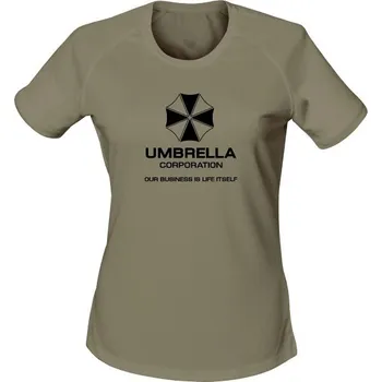 Dámské tričko Dámské funkční tričko Umbrella Corporation - olivová