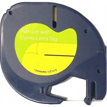 Pásek do tiskárny Páska - DYMO 59425 LetraTag - 12 mm zelená - černý tisk - kompatibilní
