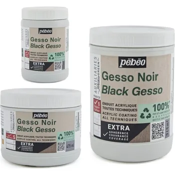 Speciální výtvarná barva Gesso Origin acrylics - akrylový šeps černý, 475 ml